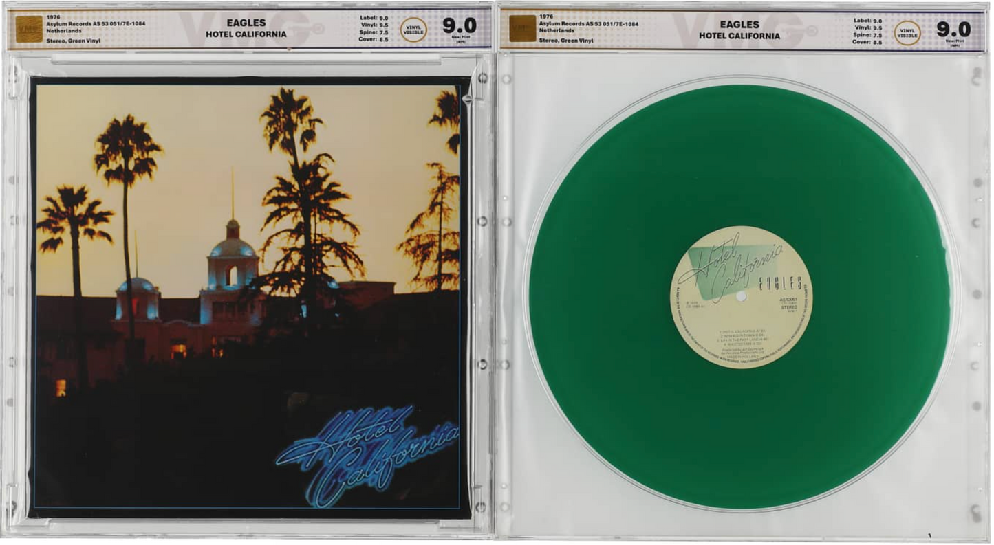 1976 Eagles – Hotel California  Vinyl Record – Stereo – Green Vinyl VMG NM 9.0