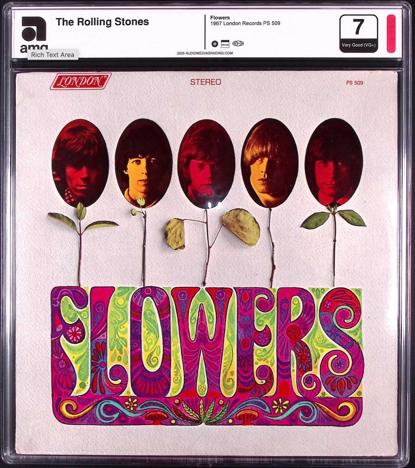 The Rolling Stones – Flowers (1967) | London Records PS 509 | First US Pressing | Sealed | AMG 7